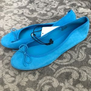 NEW H&M blue flats size 8 womens