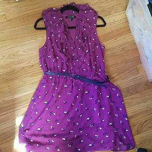 Forever 21 purple color ruffle top dress