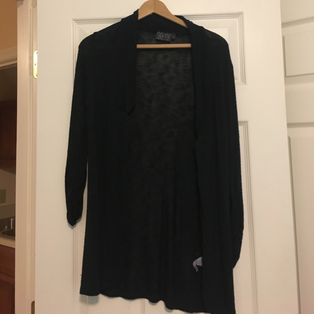 Long sleeved black cardigan