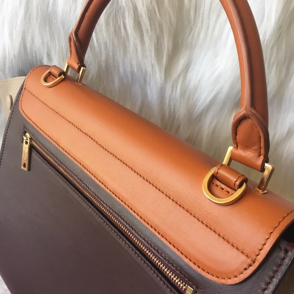 SOLD!! CELINE Tri-Color Leather Medium Trapeze - Picture 5 of 8