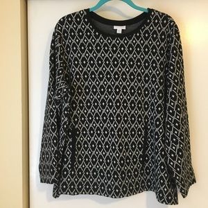 J Jill diamond print sweater