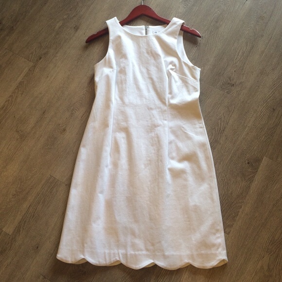 Southern Tide Scallop Charleston Dress White - Picture 3 of 7