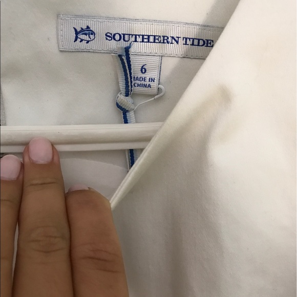 Southern Tide Scallop Charleston Dress White - Picture 5 of 7