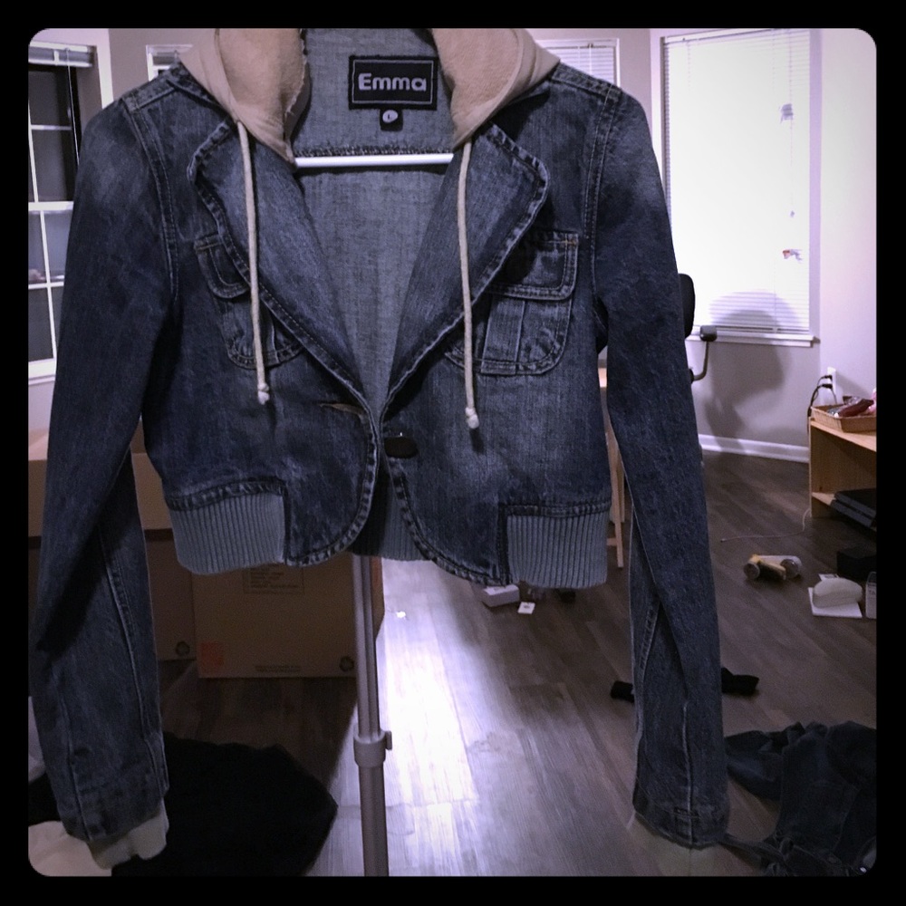 Denim crop jacket