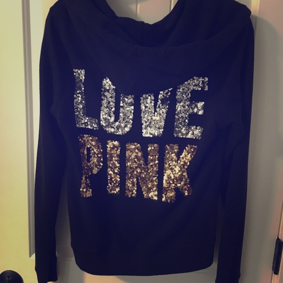 Love pink sparkly sweatshirt - Picture 1 of 2