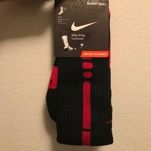 Nike Elite Crew Socks Black Red BRAND NEW