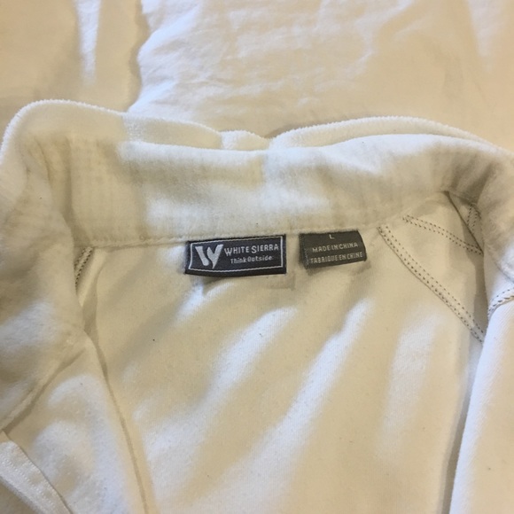 Like new White Sierra 1/4 zip pull over sz L - Picture 3 of 5
