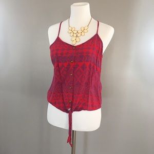 Tie Knot Red Top