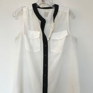 Jcrew sleeveless button down
