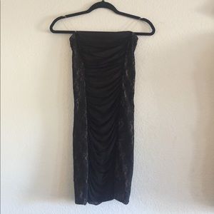 Black Lace Mesh Dress