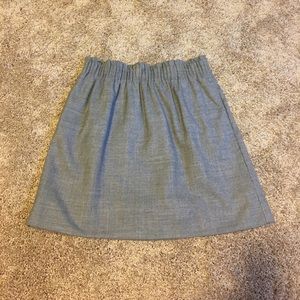 J Crew Grey Wool Skirt w/ pockets