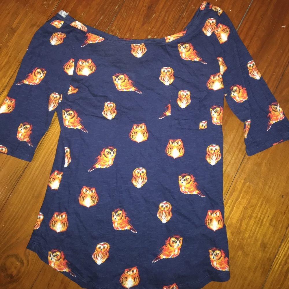 Owl print shirt
