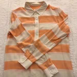 equipment striped silk top, size M