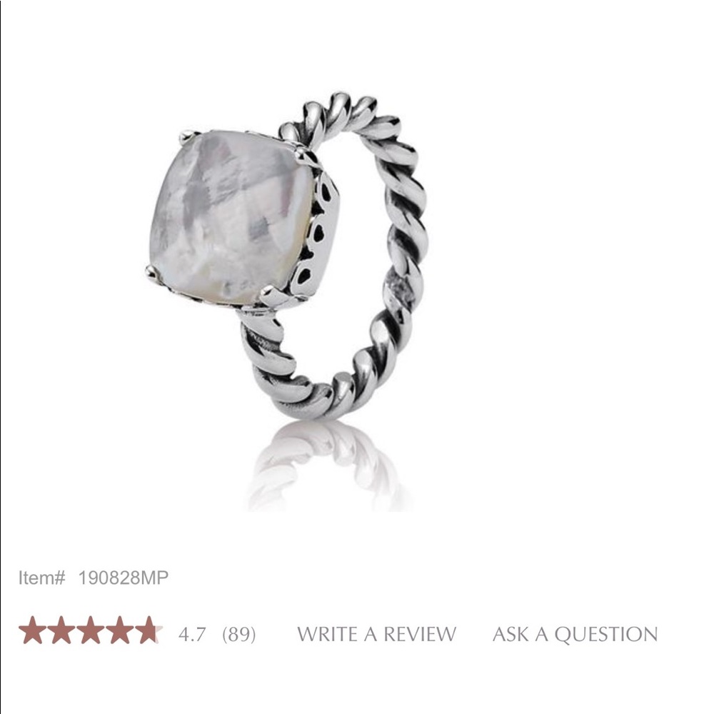 SOLD!!! Pandora mother of pearl twist ring 8.5