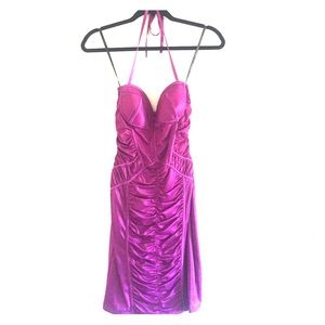 Magenta Fitted Bebe Dress