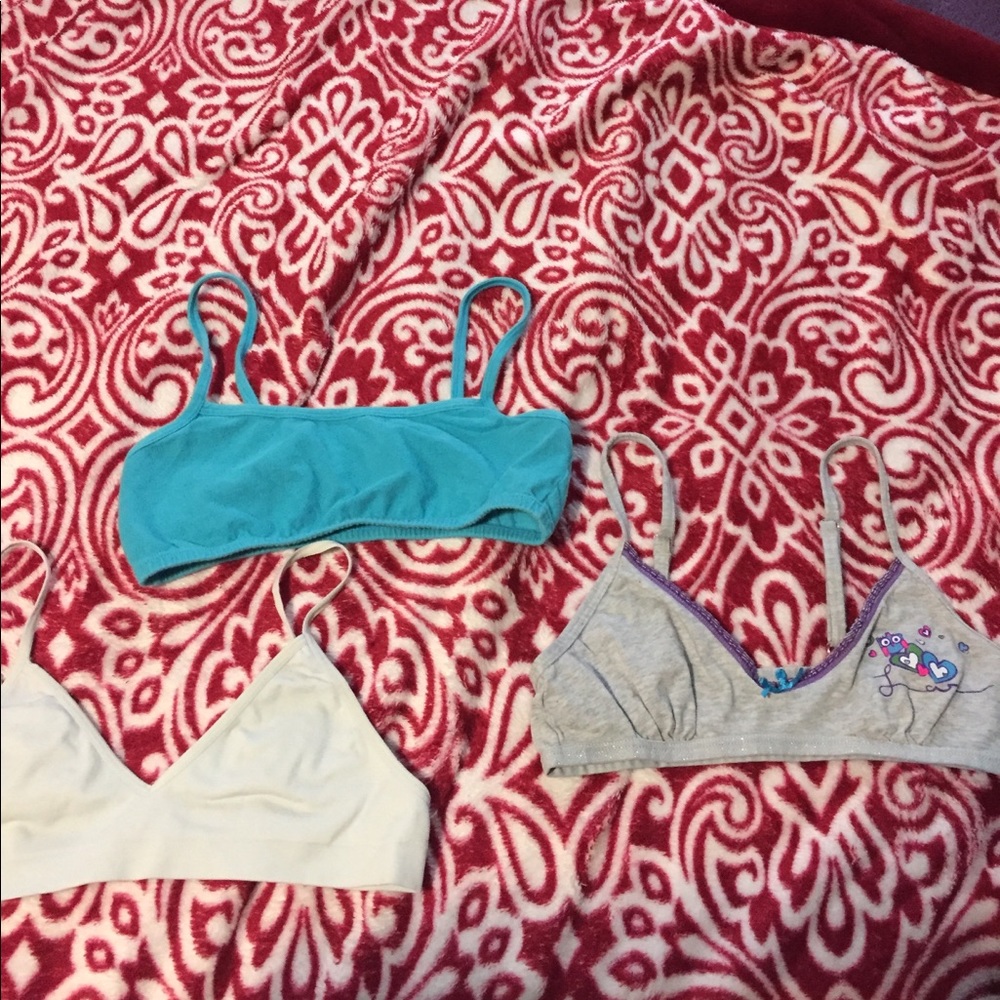 3 pairs of bras for 8-12 year old girls