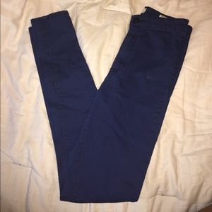 Dark blue high waisted jeans