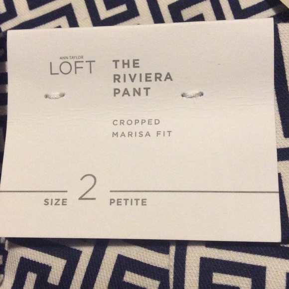 ANN TAYLOR LOFT 2P MAZE RIVIERA CROPPED PANT  NWT - Picture 4 of 6