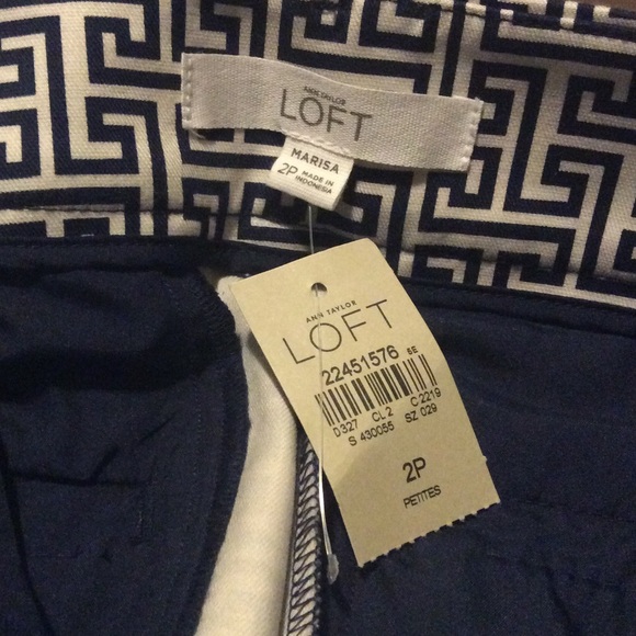 ANN TAYLOR LOFT 2P MAZE RIVIERA CROPPED PANT  NWT - Picture 5 of 6