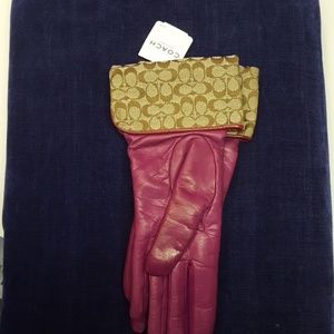 Coach cuff gloves