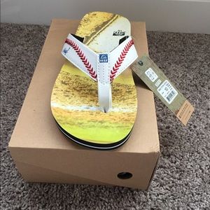 Men's Reef Sandals (Baseball Theme)