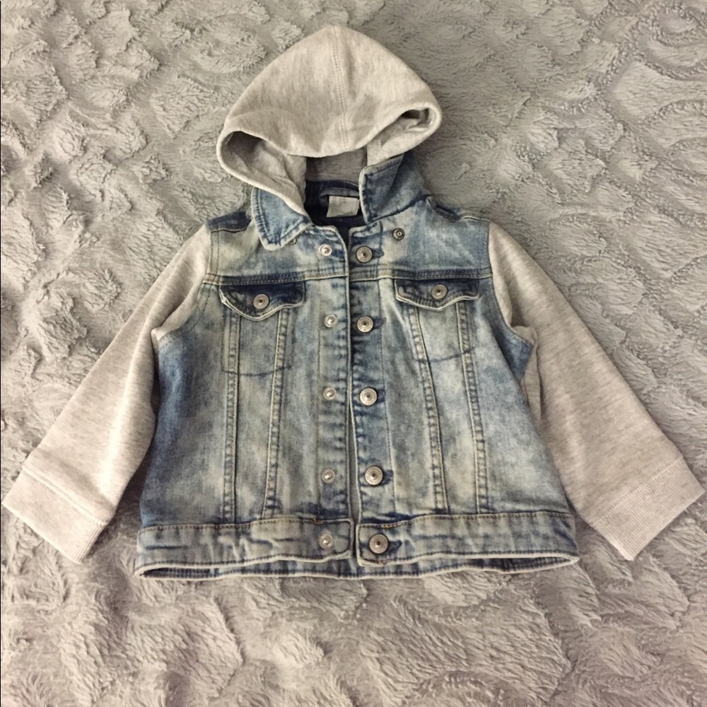 EUC distressed jean and sweater jacket from H&M