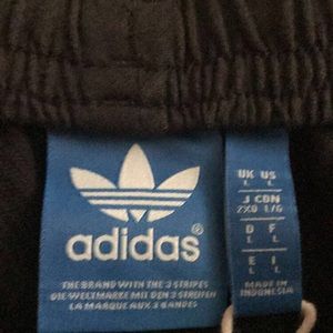 Black cotton adidas jogging shorts