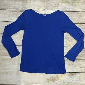J. CREW Blue Long Sleeve Soft Comfy Top