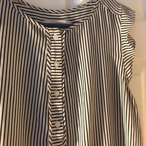 B/W Striped LOFT Blouse