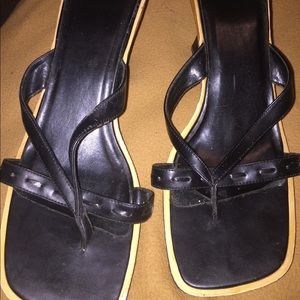 Wooden Platform Black Sandals (11)
