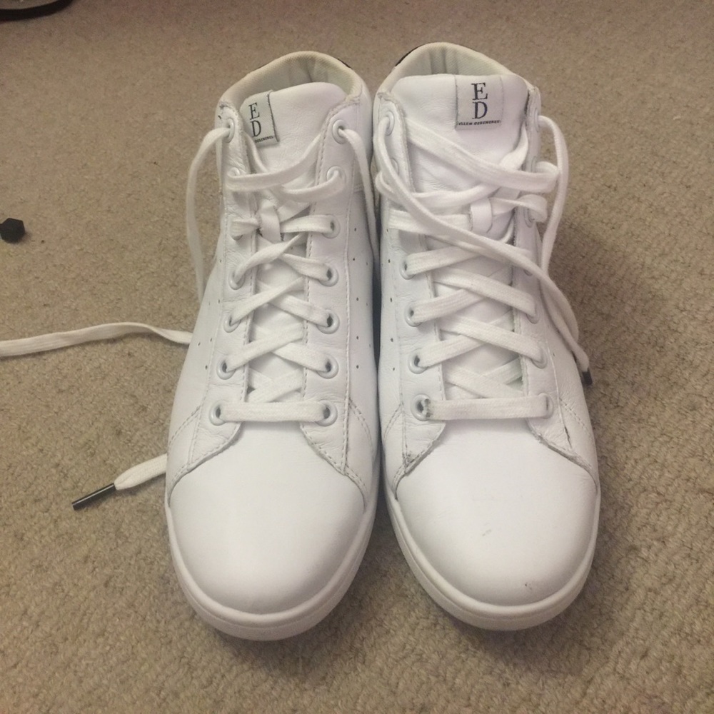 Ellen degeneres White high top sneakers 9