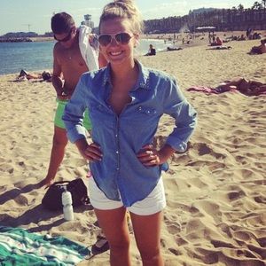 Banana Republic White Denim Shorts