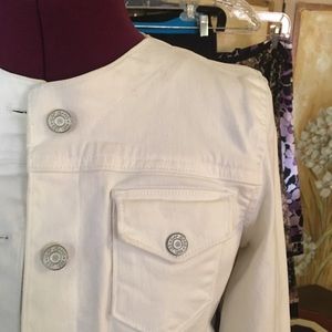 White denim jacket small clearance