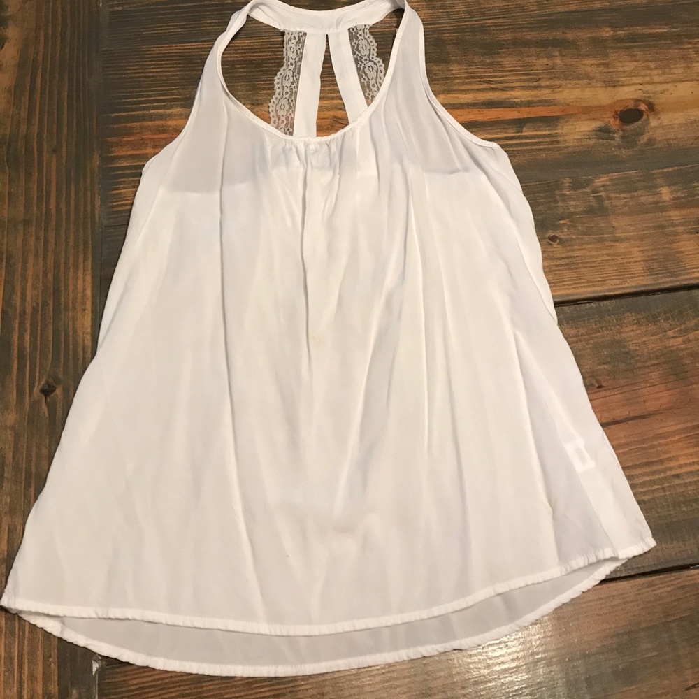 White razor back top
