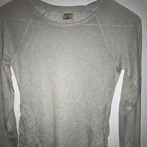 ARIZONA JEANS girls grey lace long sleeved top