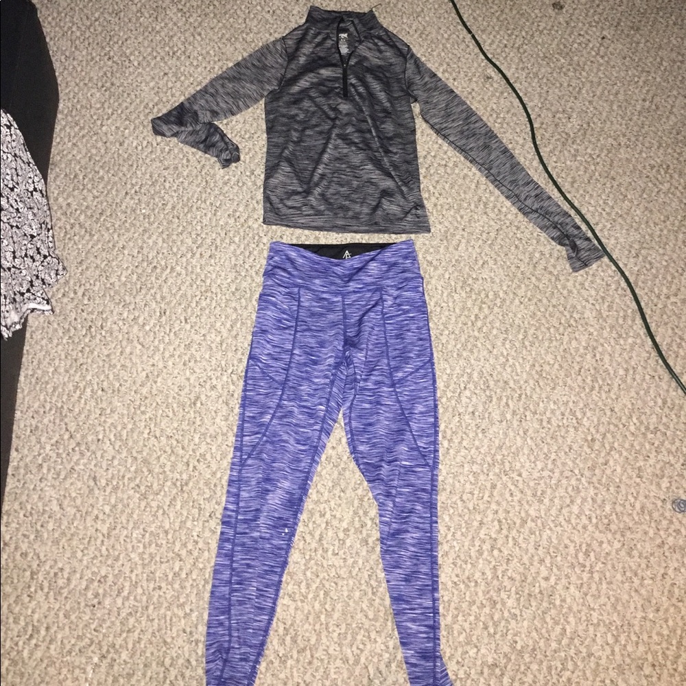 Leggings and workout top