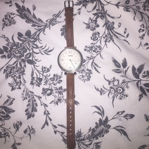 Fossil Skinny Tan Leather Watch