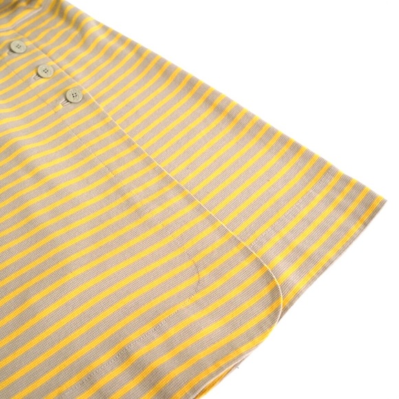 Tory Burch Yellow Taupe Striped Dress - Picture 2 of 6