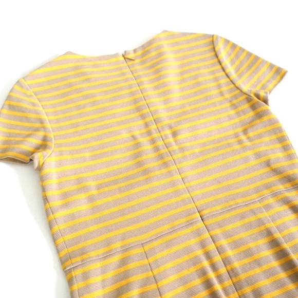 Tory Burch Yellow Taupe Striped Dress - Picture 6 of 6