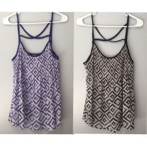 {2} Princess Vera Wang Strappy Patterned Tops