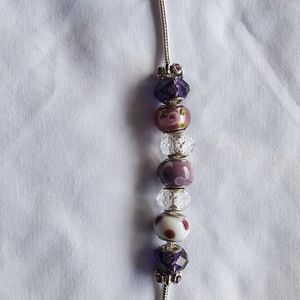 Bracelet with purple Murano beads