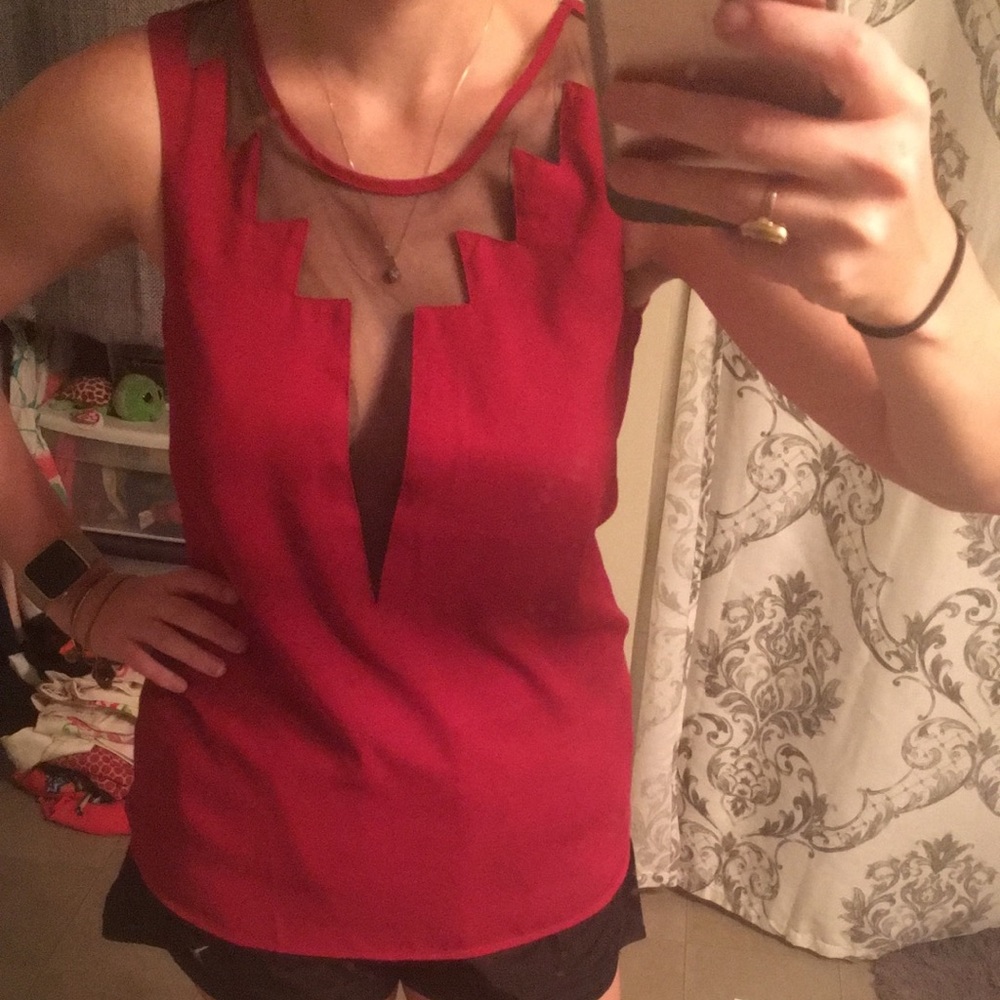 Red Low Cut Tank!