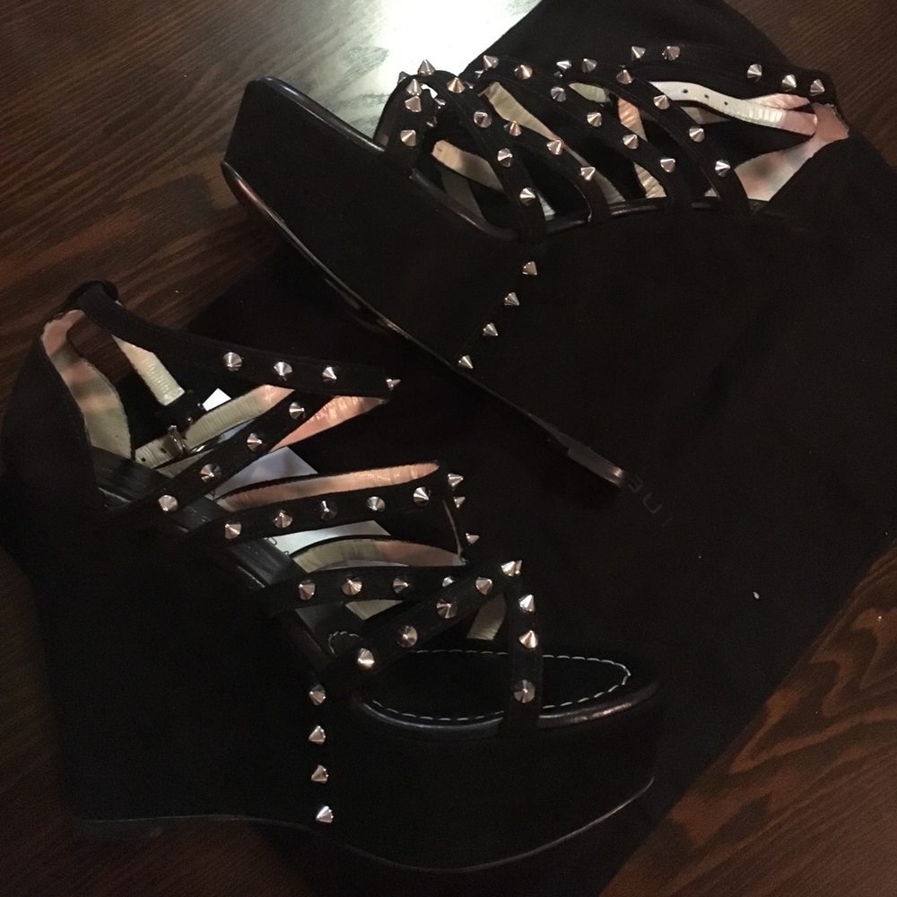 BARBARA BUI DESIGNER PLATFORMS SHOES SIZE 7 - Picture 7 of 7