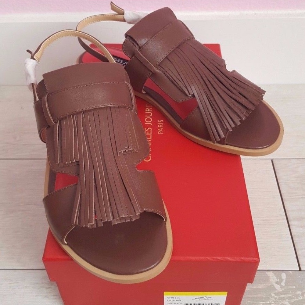 Charles Jourdan Ocean Brown BRNLEA Sandal 7.5
