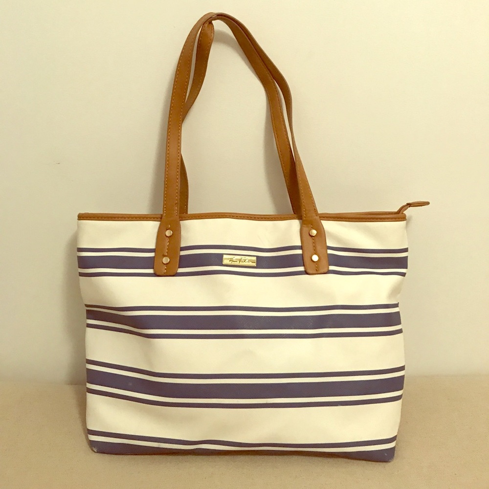 Marc Fisher Horizontal Stripes Large Tote Bag