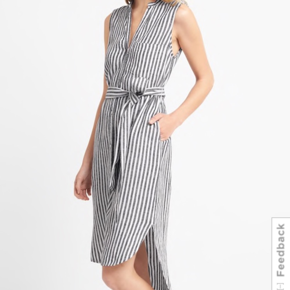 Gap linen shirt dress