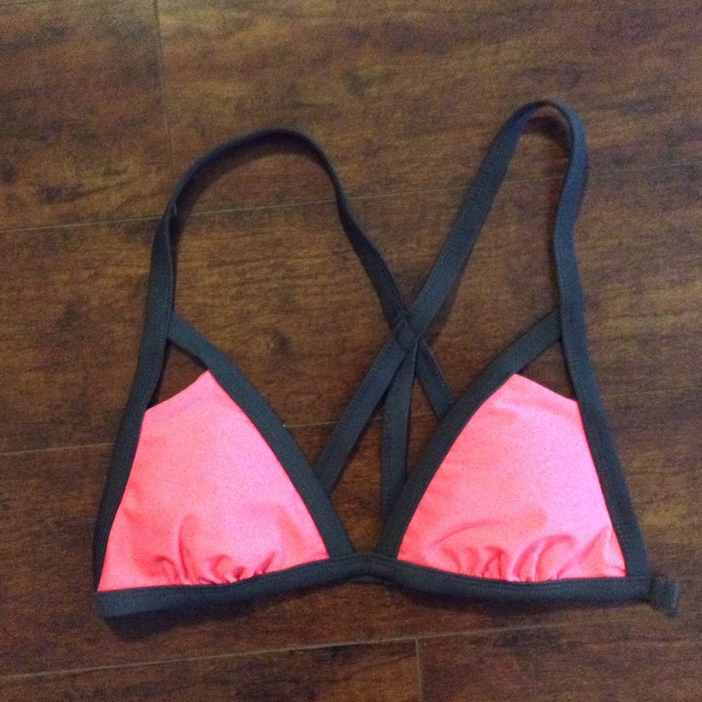 Pink and Gray bikini top