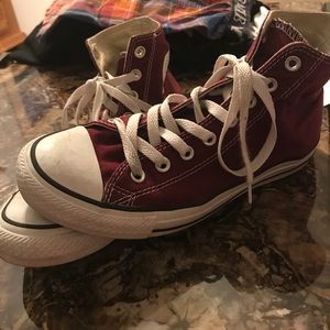 Maroon Converse All-Stars