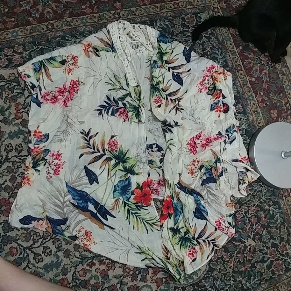 Tropical Kimono Shawl