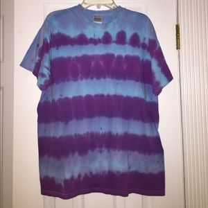 Blue and purple tie dye shirt